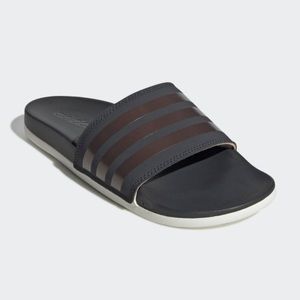 Adidas grey and copper adilette comfort slides